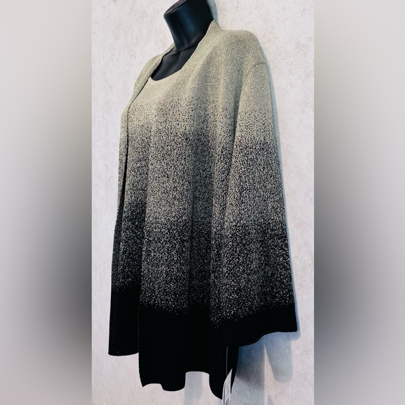 Alfred Dunner Woman Shimmer Ombre Gold Black 1 Pc Mock Sweater Set Size 3X NWT - Picture 4 of 16